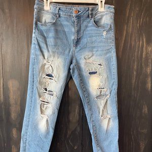 AE Super Stretch Patch HI Rise Jegging Size 10S